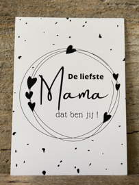 Ansichtkaart - De liefste mama dat ben jij!