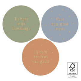 Stickers Multi - Liefde Gold Faded - 9 stuks