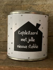 Cadeaublikje - Gefeliciteerd met jullie nieuwe stekkie