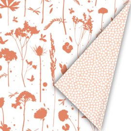 Cadeaupapier - Spring cubes roest