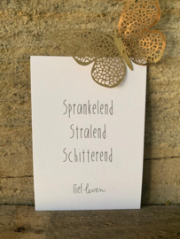 Mini kaart - Sprankelend Stralend Schitterend