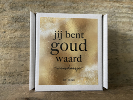 Wensdoosje + kaarsje - Jij bent goud waard