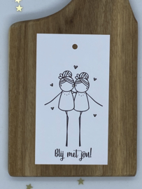 Mini cadeaulabel - Blij met jou!