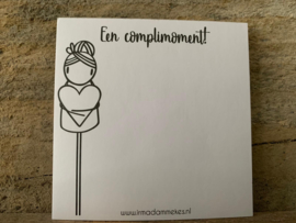 Complimentenblokje