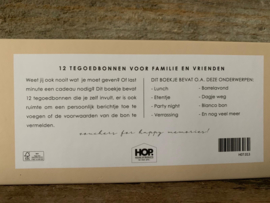 Tegoedbonnen boekje - Voor familie en vrienden