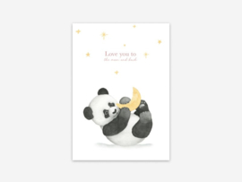 Ansichtkaart - Panda love you to