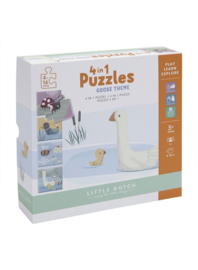 Kleine gans - 4 in 1 puzzel