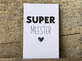 Mini kaartje - Super Meester