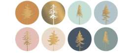 Sticker - Lovely Trees - 8 stuks