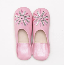 Kids’ sequin babouche Pink