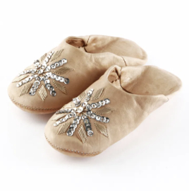 Kids’ sequin babouche Natural