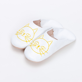 Cat babouche White x Yellow