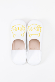 Cat babouche White x Yellow