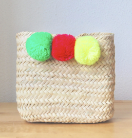 Pom pom square mini box Multi color