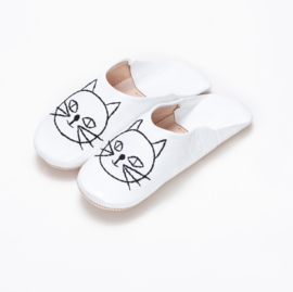 Cat babouche White x Black