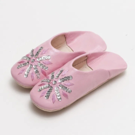 Kids’ sequin babouche Pink