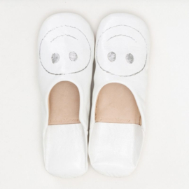 Smiley babouche White x Silver