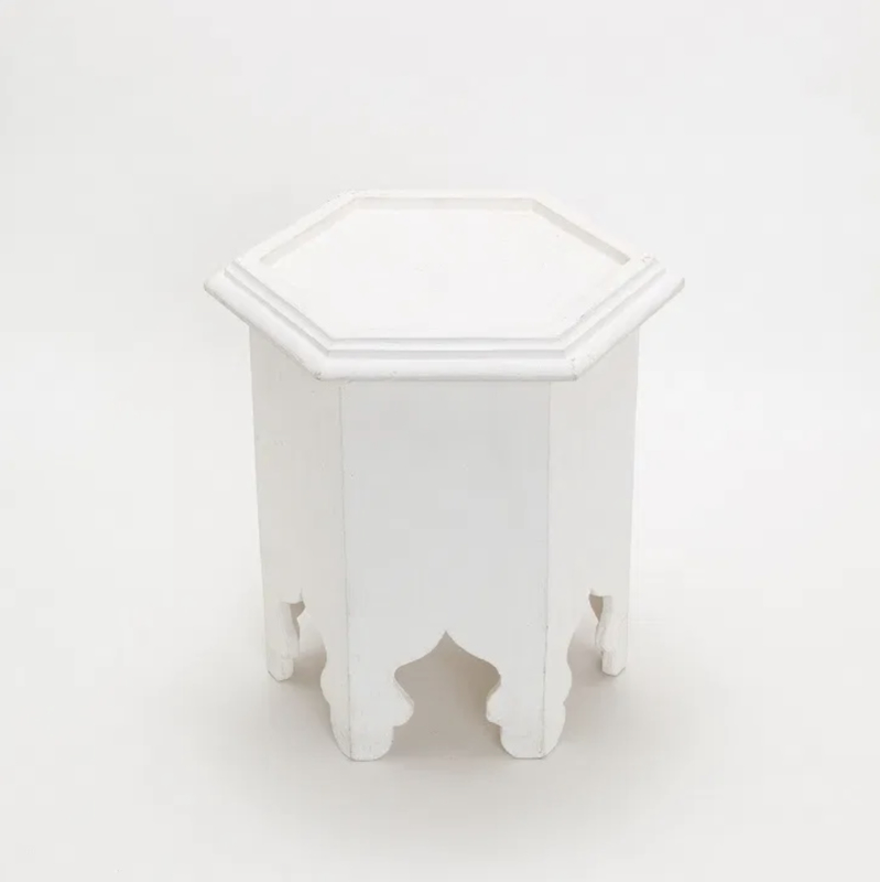 Hexagon mini table White