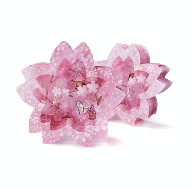 3D Sakura kersenbloesem met Vlinders en Bloemen