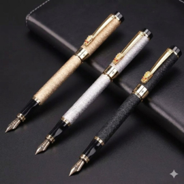 Vulpen met draak clip en 5 inktpatronen