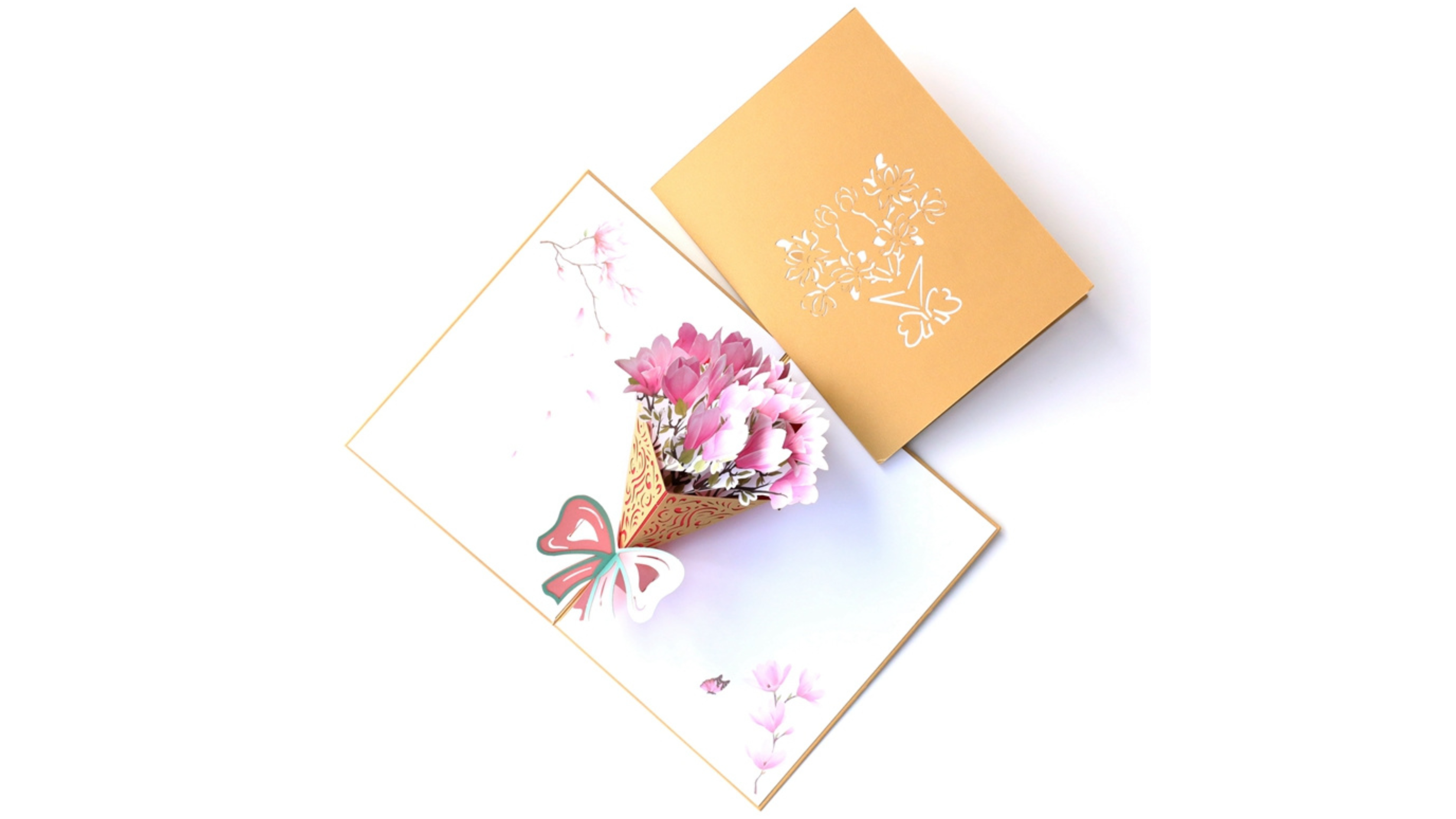 3D Pop-up wenskaart Magnolia - voor Alle Gelegenheden