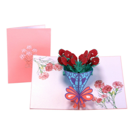 Pop up bloemenkaart Anjersboeket