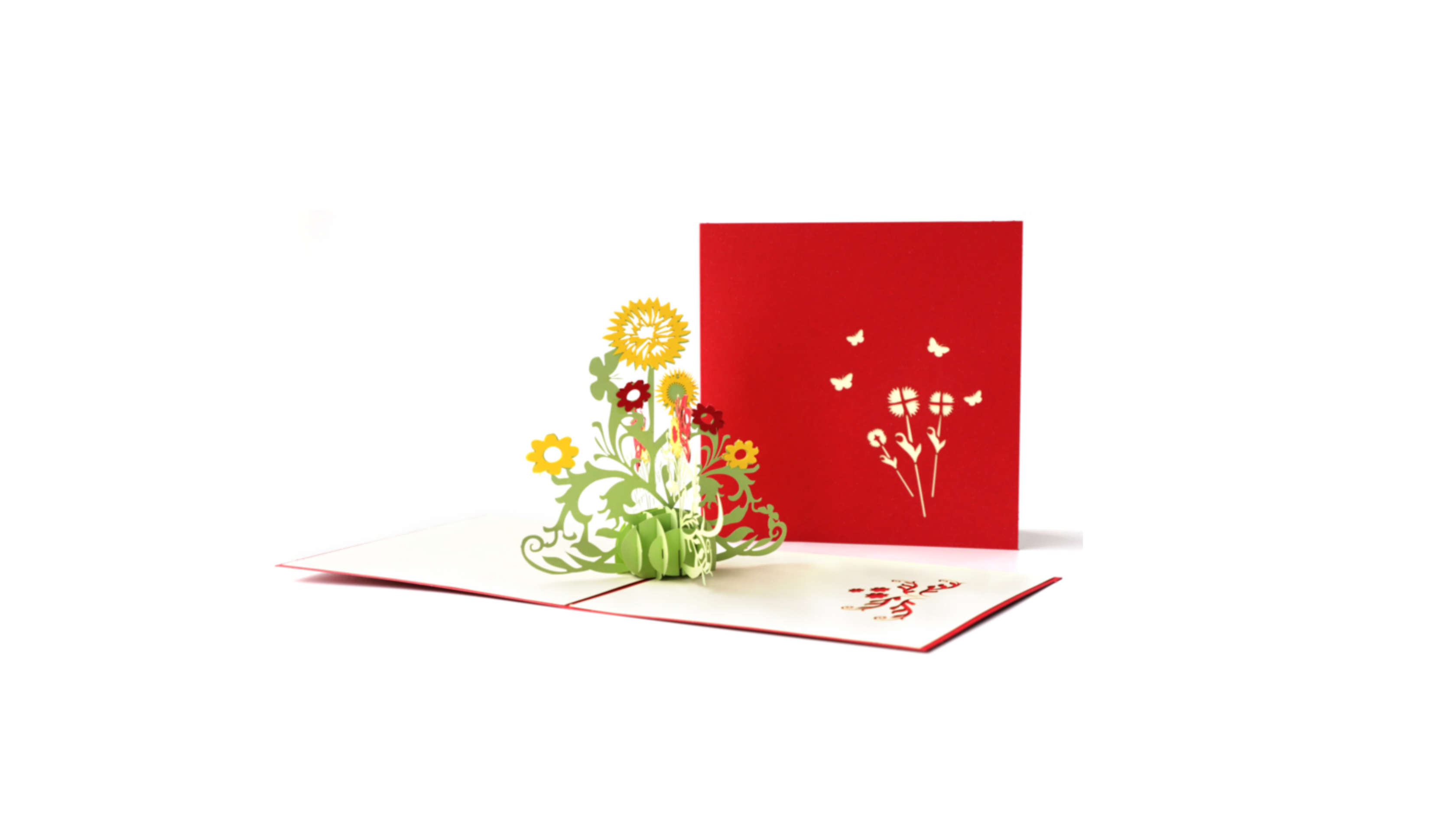 3D Pop-up wenskaart Zonnebloemen  - Een Stralend Gebaar