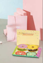 Voordeelset Mini kaarten- cadeaukaartjes 5 stuks met enveloppen