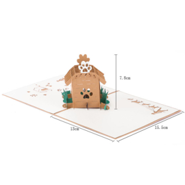 3D Pop-up Wenskaart Hondenparadijs