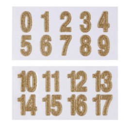 Sluitsticker cijfers voor cadeau en traktatie - 24 stuks