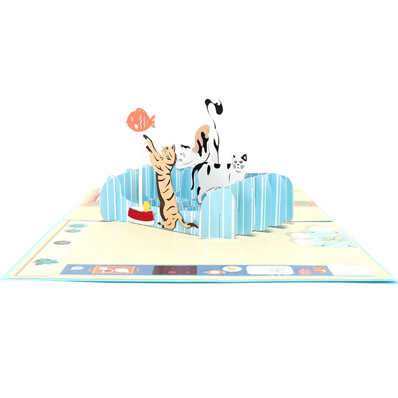 3D Pop-up greeting card Animal Day