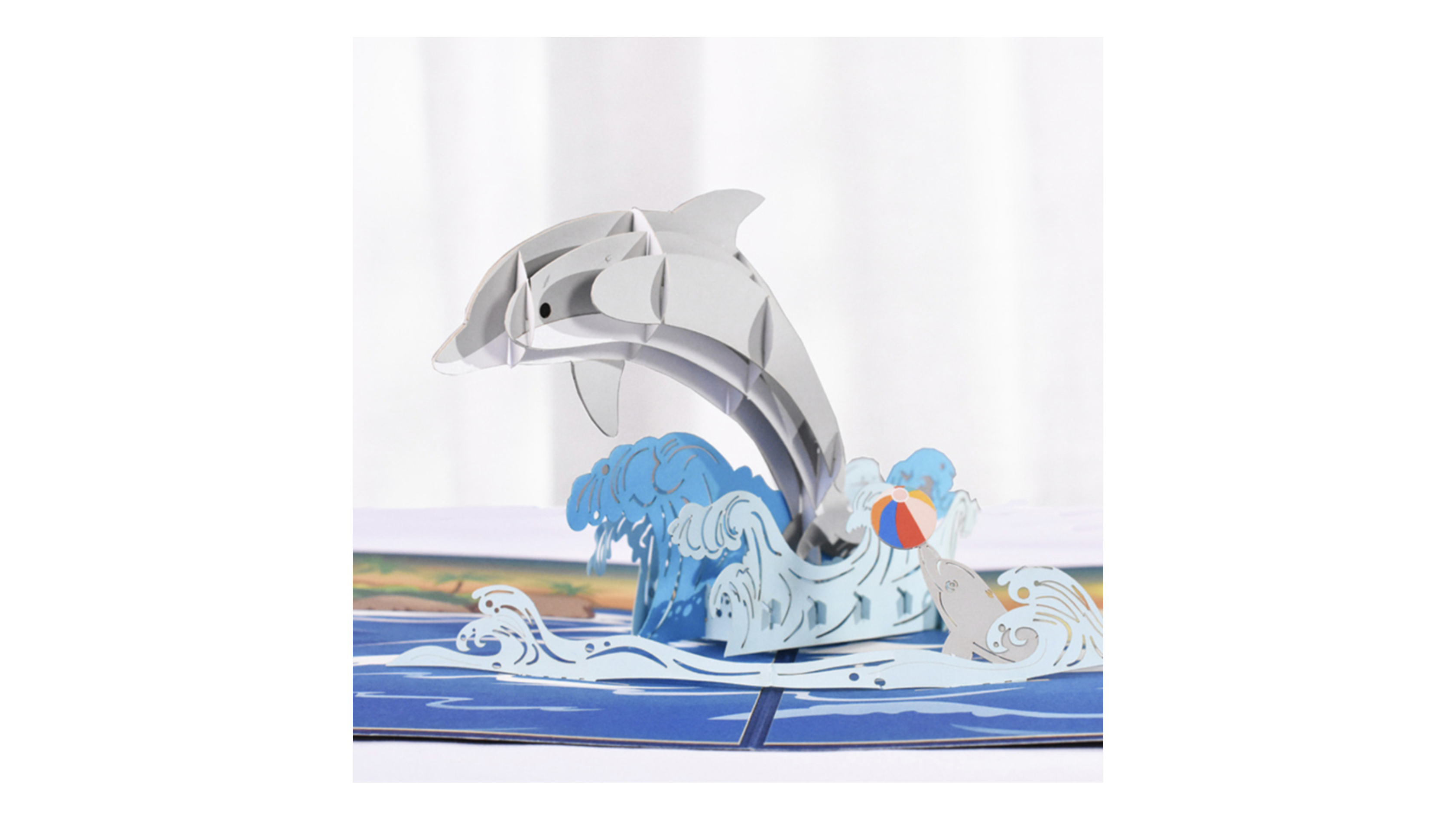 3D Pop up XL dierenkaart Dolfijn - Zwemdiploma - Felicitatie - Verjaardagskaart