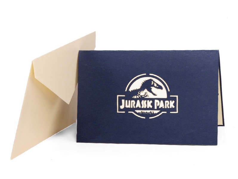 3D Pop-up wenskaart Dinosaurus Jurassic park