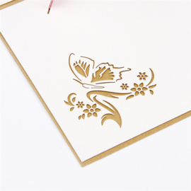 3D Pop-up wenskaart:Twee vlinders