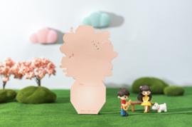 3D Pop-up Wenskaart: Bloemboeket in Vaas