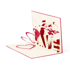 3D Pop-up Wenskaart: 'Love' met Cupido