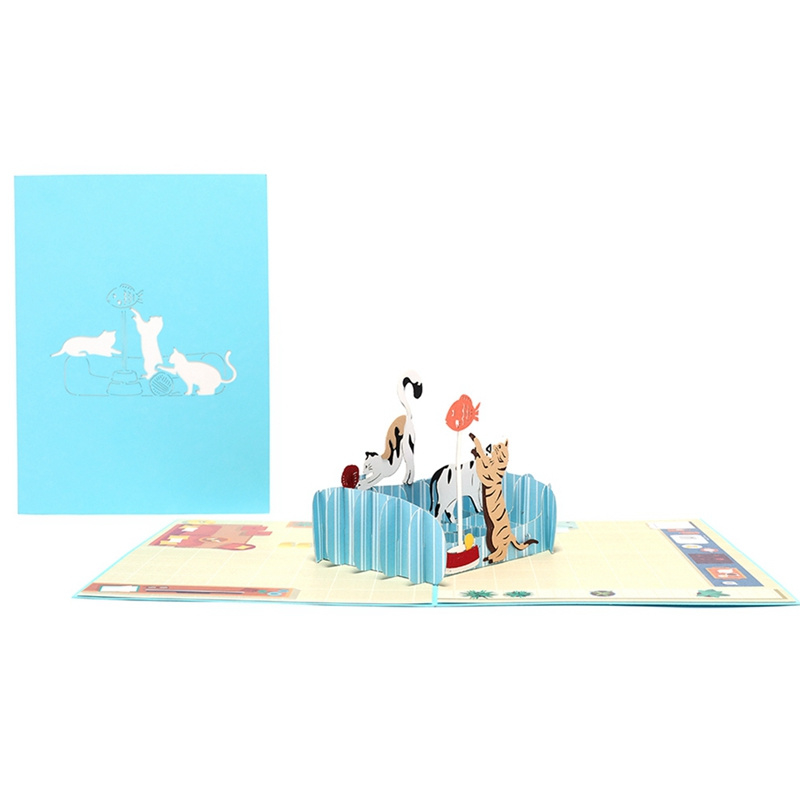 3D Pop-up wenskaart Dierendag
