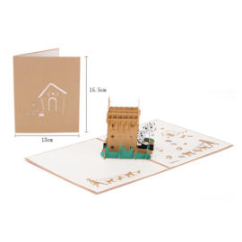 3D Pop-up Wenskaart Hondenparadijs