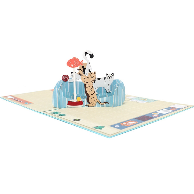 3D Pop-up greeting card Animal Day