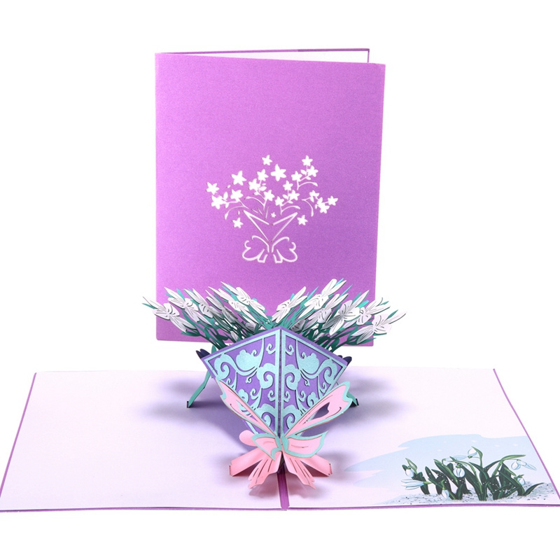 3D Pop-up Bloemenkaart Boeket Gardenia Geheime liefde