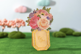 3D Pop-up Wenskaart: Bloemboeket in Vaas
