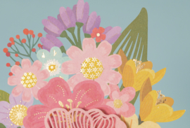 3D Pop-up Wenskaart: Bloemenboeket met 'For you'