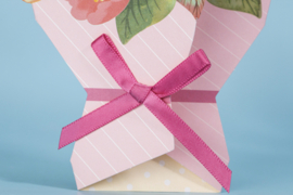 3D Pop-up Wenskaart: Bloemenboeket met 'Thank you'