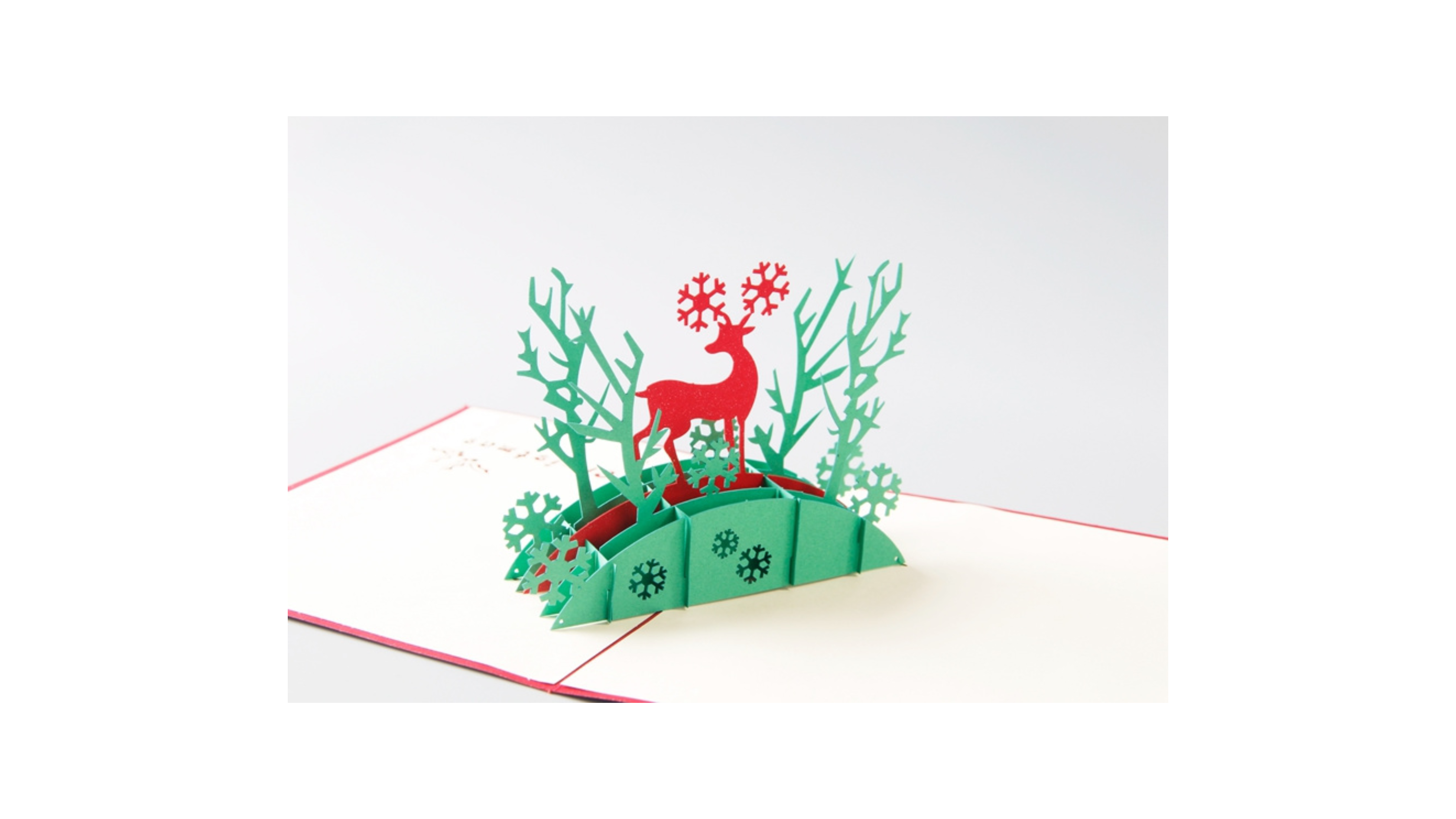 3D Pop-up Christmas card Christmas Deer