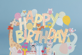3D Pop-up Verjaardagskaart: Happy Birthday met Dieren