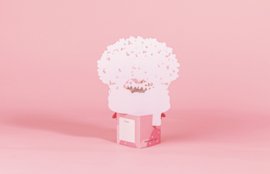 3D Pop-up wenskaart met kersenbloesems en katten