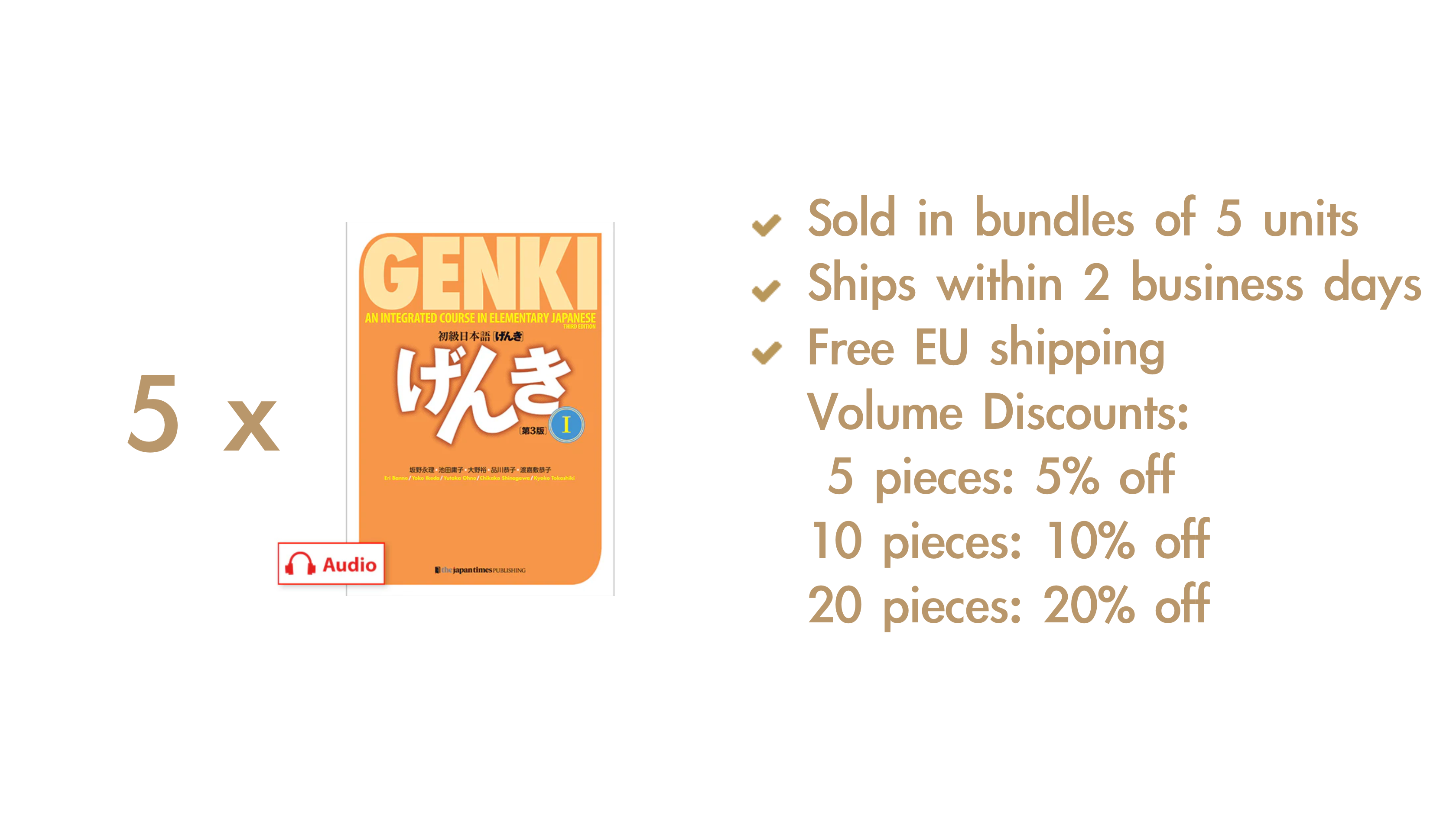Bundle Deal: GENKI 1 Textbook: An Integrated Course in Elementary Japanese (3rd Edition)