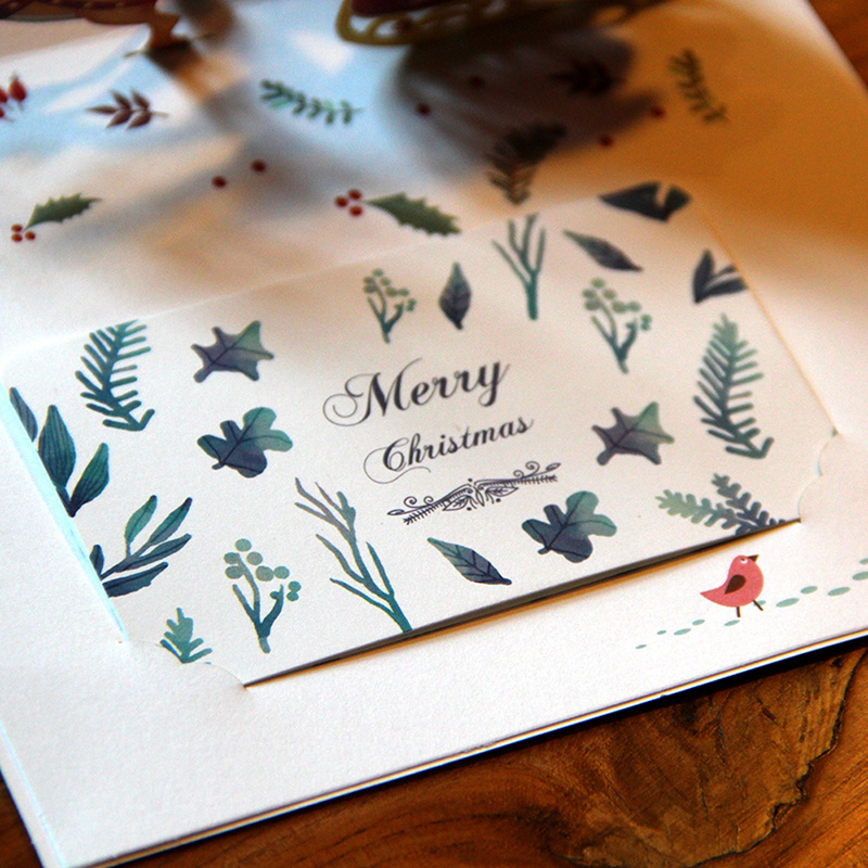 3D Pop-up Christmas card Cheerful Santa Claus