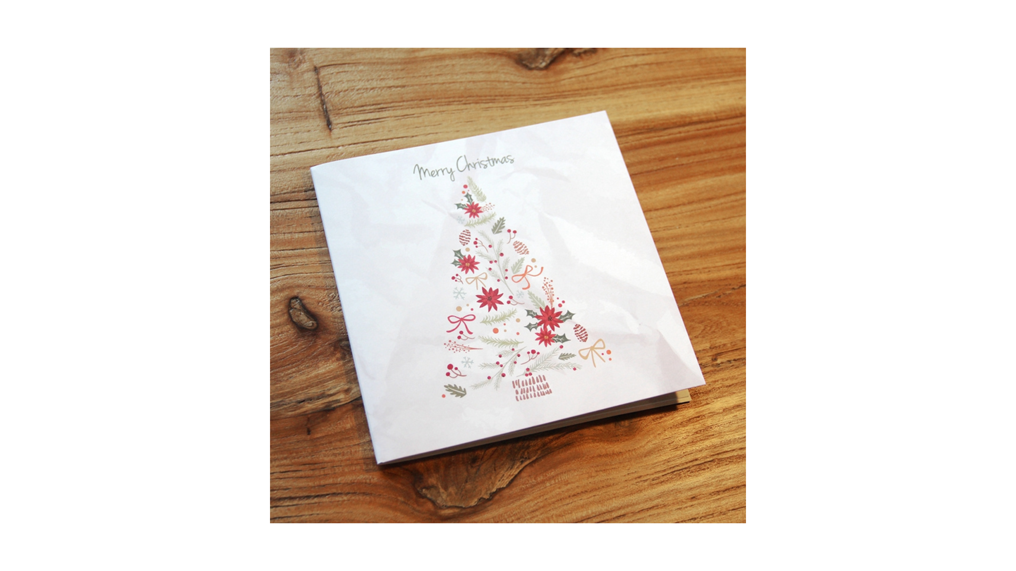 3D Pop-up Christmas Card Large Christmas Tree and Deer, including message panel