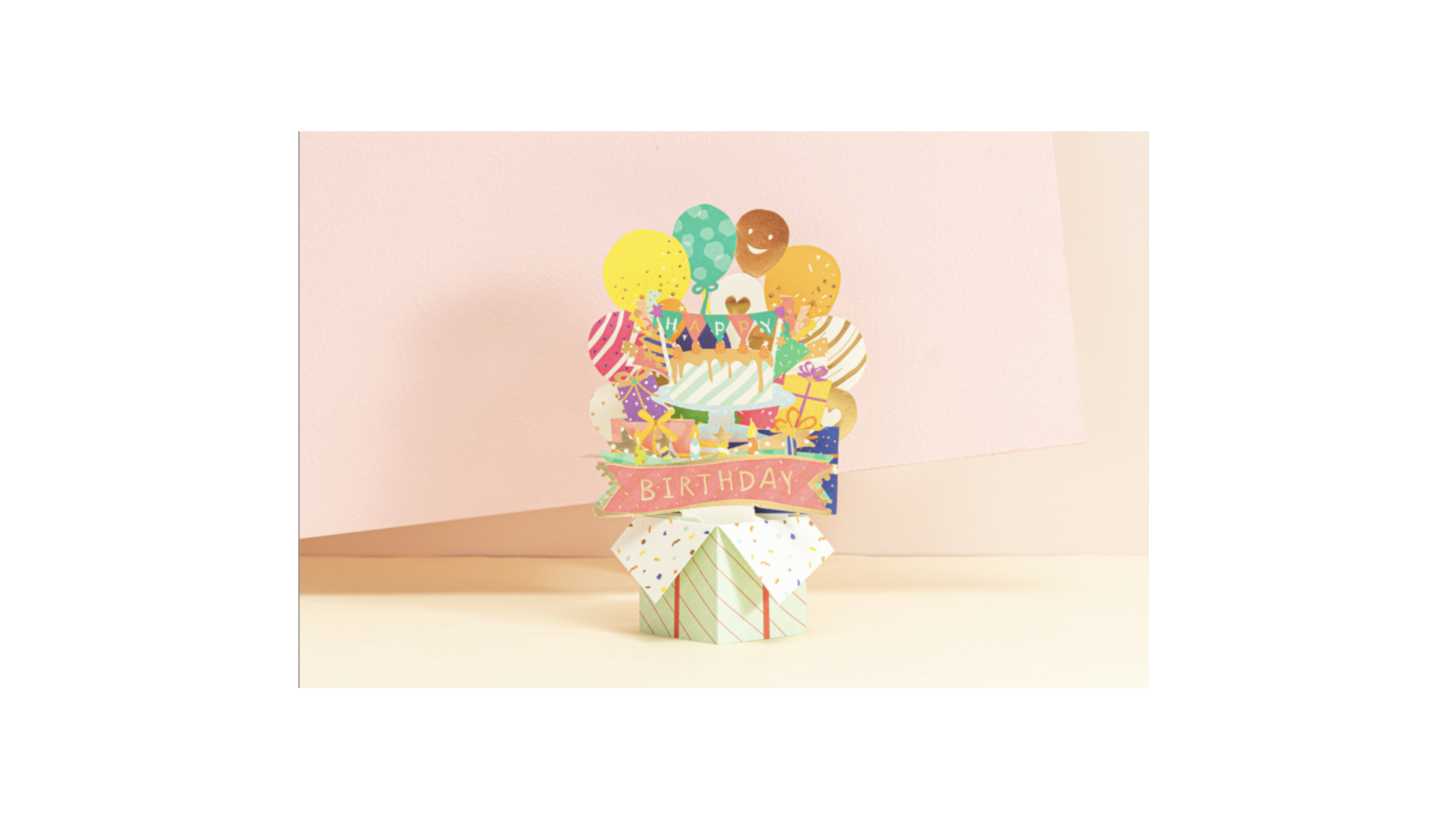 3D Pop up verjaardagskaart Cadeaudoos